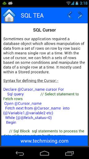 SQL Tea screenshot 4