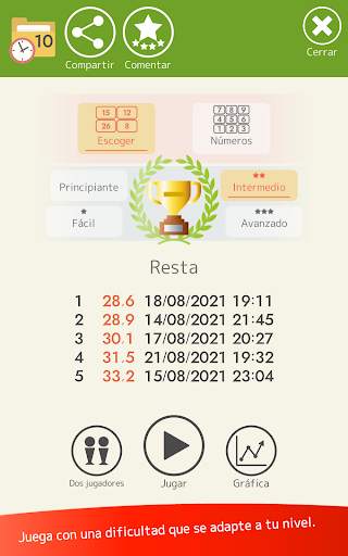 Cálculo mental (Matemáticas) screenshot 12