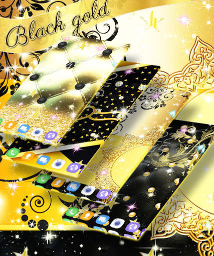 Black gold live wallpaper screenshot 2