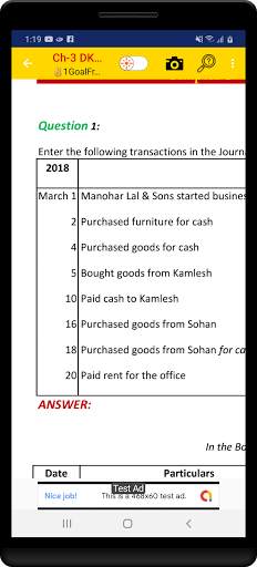 Account Class-11 Solutions (D K Goel) 2019 screenshot 4