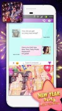 New Year Party Photo Keyboard screenshot 2