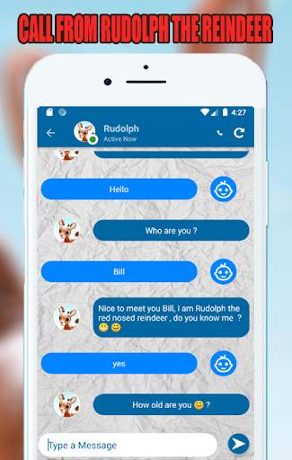 Rudolph's Reindeer Call & Messenger vid Simulator screenshot 2