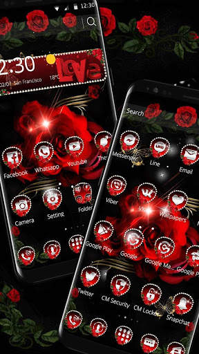 Black Red Rose Theme screenshot 3