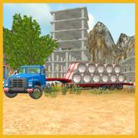 Construction Truck 3D: Pipe Transport logo
