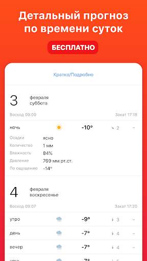 Погода 1 — прогноз погоды по Р скриншот 4