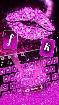 Glossy Lavender Lips keyboard theme screenshot 2