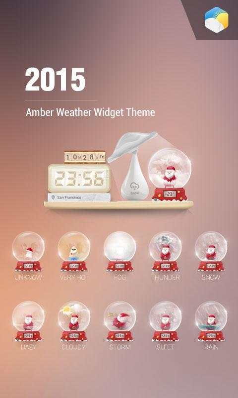 Christmas theme clock widge screenshot 1