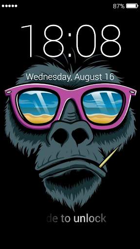 Monkey Lock Screen & Wallpaper स्क्रीनशॉट 7