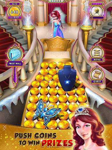 Princess Gold Coin Dozer Party 3 تصوير الشاشة