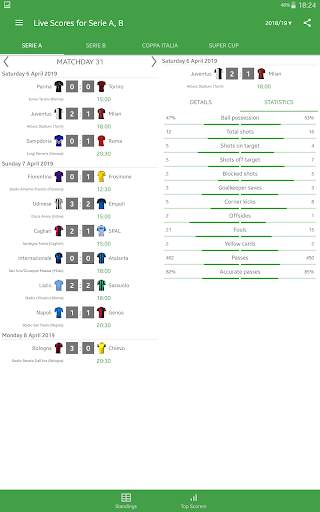 Live Scores for Serie A 2020/2021 screenshot 15