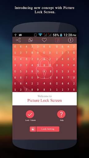 Picture Lock Screen Fullscreen 1 تصوير الشاشة