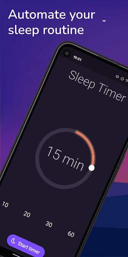 Comfy Sleep Timer - Stop music & turn off screen screenshot 1