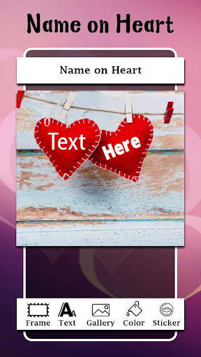 Name on Heart Photo Editor скриншот 4