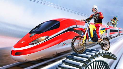 Tricky Bike Stunt vs Train screenshot 4
