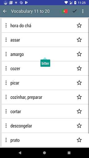 Portuguese Vocabulary - Portuguese flashcards скриншот 3