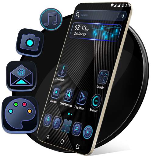 Cool Black Launcher Theme 5.0