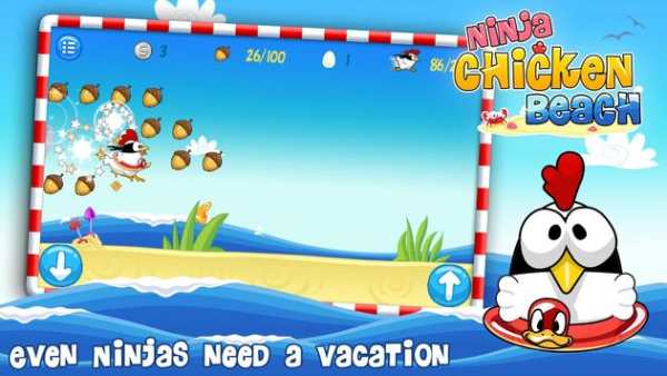 Ninja Chicken Beach screenshot 1