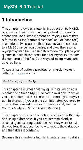 MySQL 8.0 Tutorial - Free Offline Learning App screenshot 2