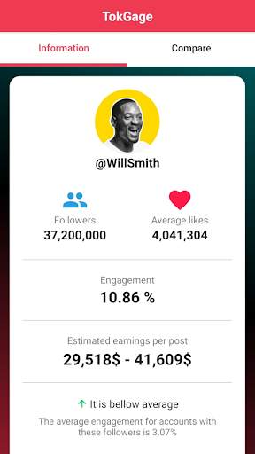 TokGage: engagement calculator for TikTk screenshot 2