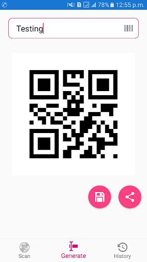 QR Barcode Scanner and Generator screenshot 2