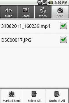 Audio, Photo, Video to E-Mail screenshot 7
