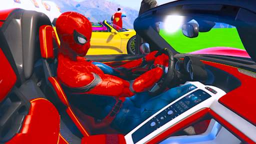 Super Hero Car Mega Ramp screenshot 4