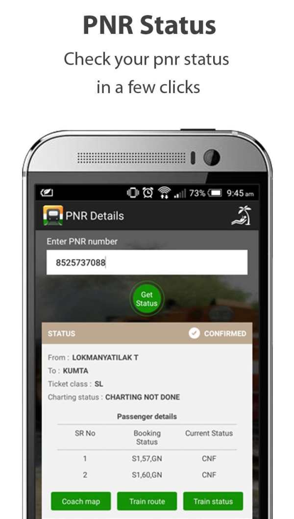 Indian Railways - IRCTC Train Enquiry & PNR Status 4 تصوير الشاشة