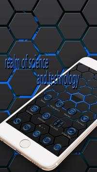 Blue technology theme  Lock screen screenshot 2