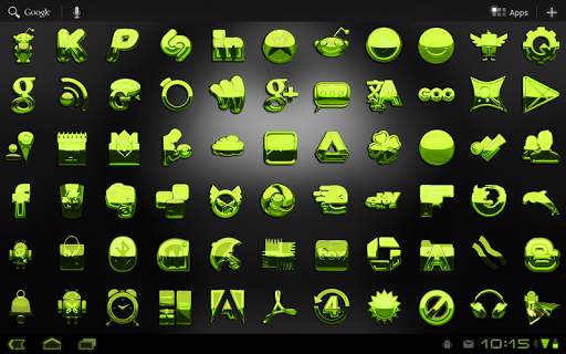 Next Launcher Theme glas lime screenshot 15