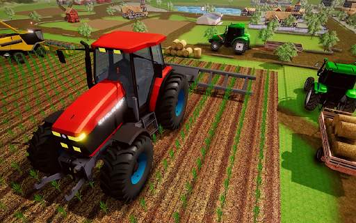 Real Farming Games 2021 - Tractor Driving Sim 3D screenshot 12