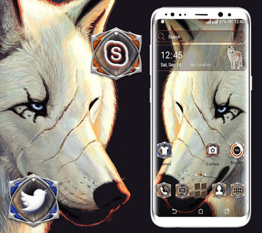 White Wolf Launcher Theme screenshot 1
