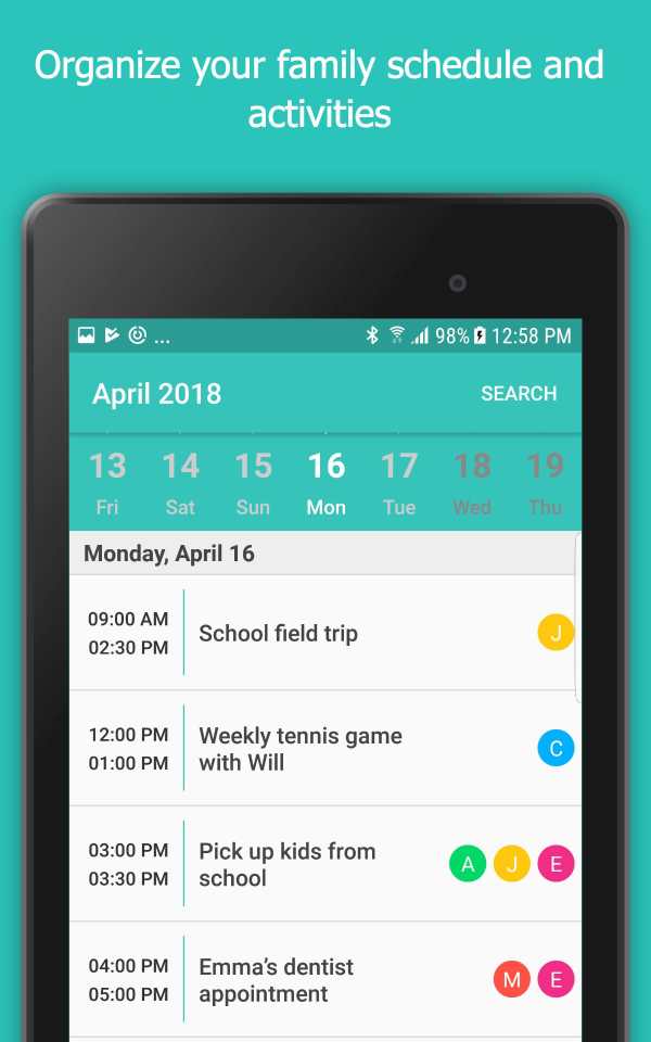 Calroo Family Organizer 11 تصوير الشاشة