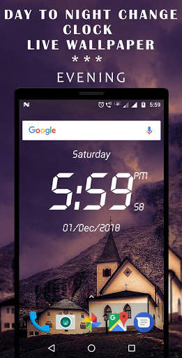 Day & Night Digital Clock live wallpaper screenshot 4
