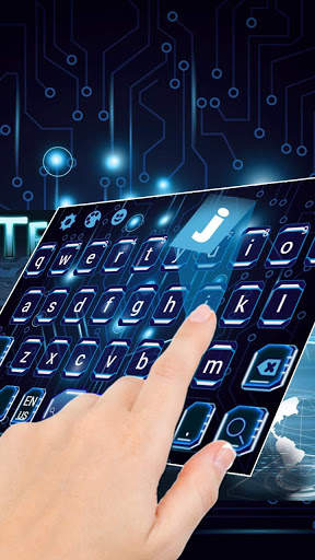 Blue Circuit Technology Keyboard Theme स्क्रीनशॉट 4