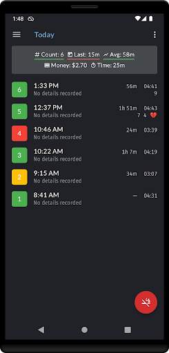 Smoking Log - Stop Smoking screenshot 1