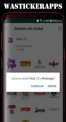 Wastickerapps Rock Metal screenshot 3