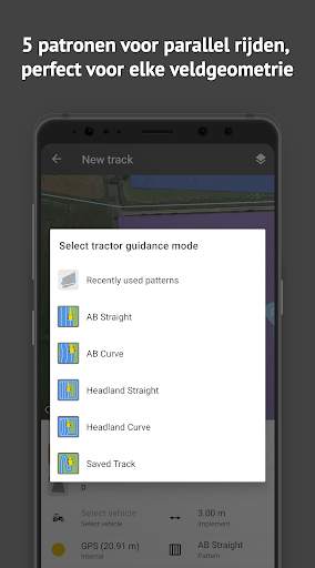 FieldBee tractor GPS navigatie screenshot 2