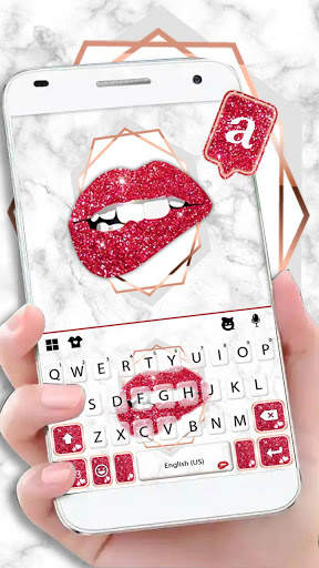 Red Hot Lips Keyboard Theme screenshot 1