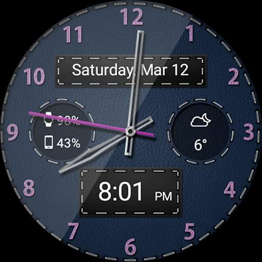 Black Leather HD Watch Face screenshot 14