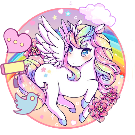 Cartoon Unicorn Themes 3D Wallpapers icon