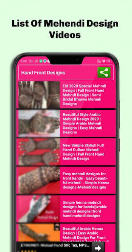 All Mehendi Designs Videos 2020 - Mehendi App 3 تصوير الشاشة