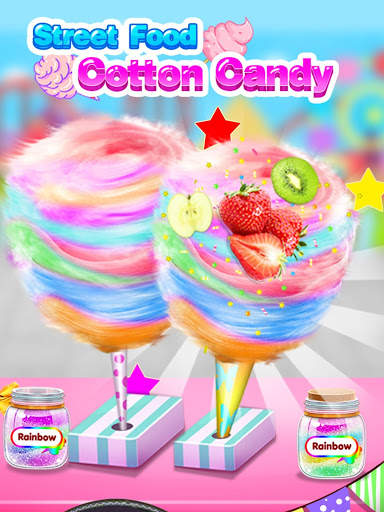 Street Food - Sweet Rainbow Cotton Candy Maker screenshot 1