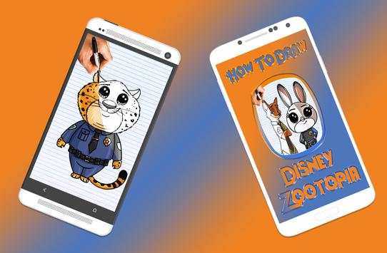 How To Draw Disney Zootopia Characters स्क्रीनशॉट 1