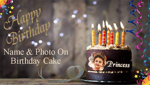Name Photo On Birthday Cake - Birthday Cake Editor screenshot 1