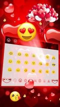 Red Love Keyboard Theme screenshot 3