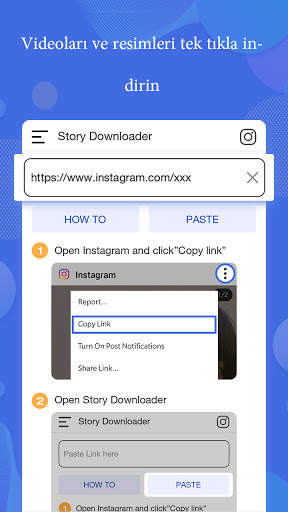 Instagram ve Story Saver için VideoDownloader screenshot 1