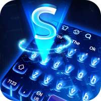 Keyboard Hologram Biru on 9Apps