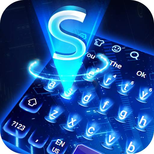 Blue Hologram Keyboard 10001008