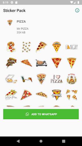 Pizza stickers for whatsapp screenshot 1