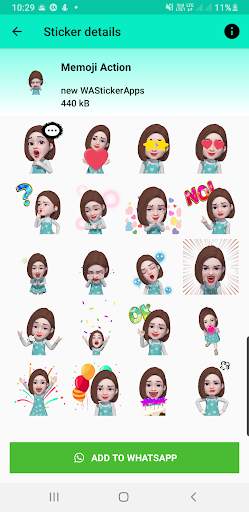 moving stickers for whatsapp - ice girl stickers screenshot 3